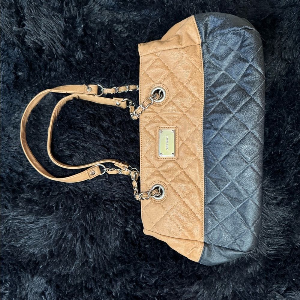 Nine West Chic Quilted Two-Tone Handbag
